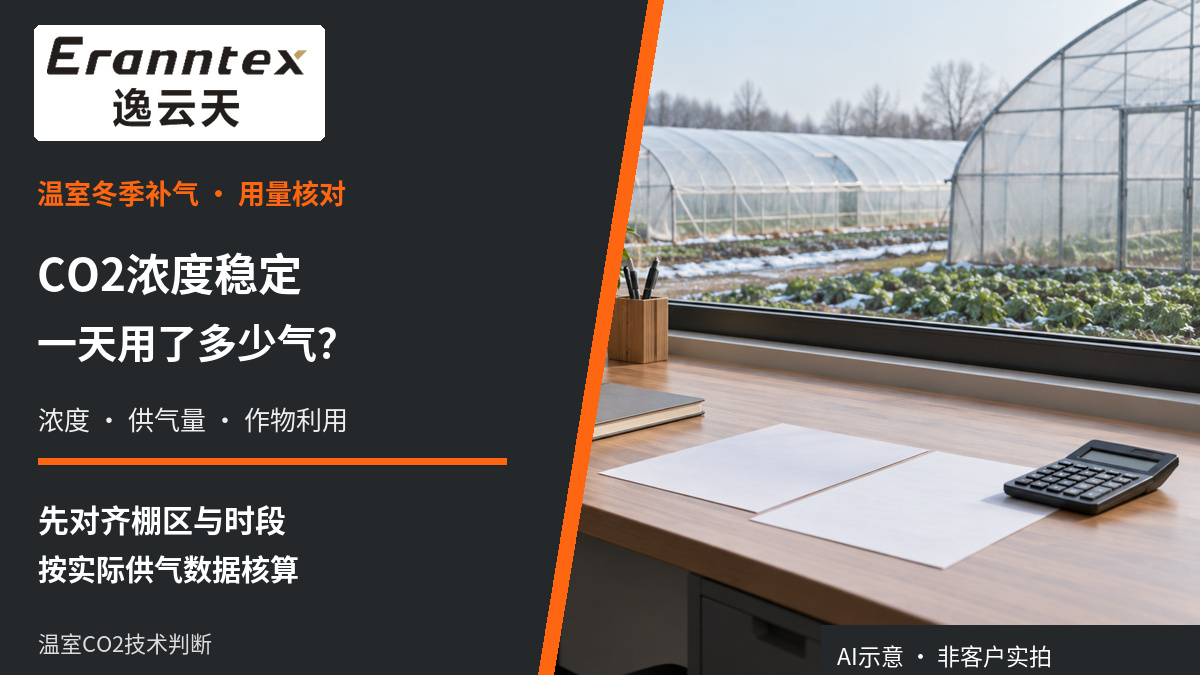 温室二氧化碳浓度稳定，能算出一天用了多少气肥吗？